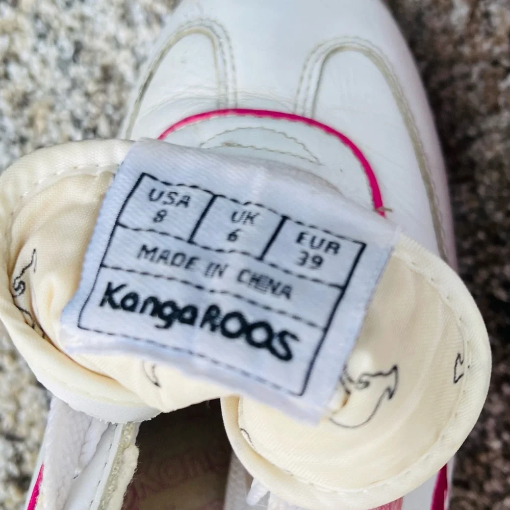 kangaROOS VINTAGE White and Pink RAVE CLUB - Picture 9 of 11